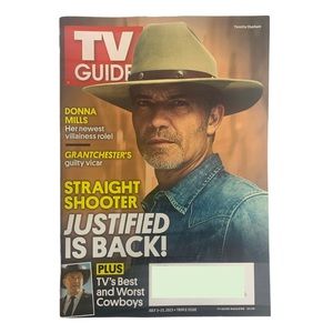TV GUIDE Magazine July 3 2023 Justified Is Back Donna Mills Grantchester Cowboys